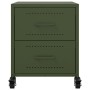 Bedside tables 2 units olive green steel 36x39x43.5 cm by , Nightstands - Ref: Foro24-846635, Price: 130,15 €, Discount: %