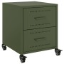 Bedside tables 2 units olive green steel 36x39x43.5 cm by , Nightstands - Ref: Foro24-846635, Price: 130,15 €, Discount: %