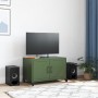 TV stand made of cold-rolled steel in olive green, measuring 68x39x43.5 cm. by , TV Furniture - Ref: Foro24-846642, Price: 73...