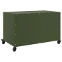 TV stand made of cold-rolled steel in olive green, measuring 68x39x43.5 cm. by , TV Furniture - Ref: Foro24-846642, Price: 73...