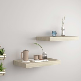 Floating wall shelves 2 pcs MDF oak 40x23x3.8 cm by vidaXL, Shelves and shelves - Ref: Foro24-323869, Price: 27,89 €, Discoun...