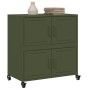 Cold-rolled steel sideboard in olive green 68.5x39x72 cm by , Sideboards - Ref: Foro24-846654, Price: 103,88 €, Discount: %