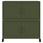 Cold-rolled steel sideboard in olive green 68.5x39x72 cm by , Sideboards - Ref: Foro24-846654, Price: 103,88 €, Discount: %