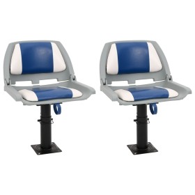 Folding boat seats 4 units blue and white 48x51x41 cm by , Boats - Ref: Foro24-3284283, Price: 207,70 €, Discount: %