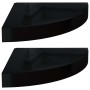 Corner floating shelves 2 pcs glossy black MDF 25x25x3.8 cm by vidaXL, Shelves and shelves - Ref: Foro24-323890, Price: 25,91...