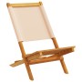 Folding garden chairs 4 pcs solid wood and beige fabric by , Garden chairs - Ref: Foro24-3214647, Price: 303,95 €, Discount: %