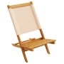 Folding garden chairs 4 pcs solid wood and beige fabric by , Garden chairs - Ref: Foro24-3214647, Price: 303,95 €, Discount: %