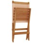 Folding garden chairs 4 pcs solid wood and beige fabric by , Garden chairs - Ref: Foro24-3214647, Price: 303,95 €, Discount: %