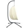 Hanging egg chair with beige fabric and steel stand by , Garden rockers - Ref: Foro24-4007401, Price: 199,64 €, Discount: %