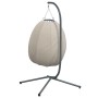 Hanging egg chair with beige fabric and steel stand by , Garden rockers - Ref: Foro24-4007401, Price: 199,64 €, Discount: %