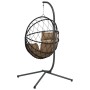 Hanging egg chair with fabric and steel taupe gray support by , Garden rockers - Ref: Foro24-4007403, Price: 216,90 €, Discou...