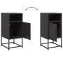 Bedside tables 2 units black steel 36x39x78 cm by , Nightstands - Ref: Foro24-846567, Price: 118,85 €, Discount: %