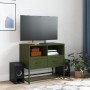 Fernsehmöbel aus olivgrünem Stahl, 68x39x60,5 cm. von , TV-Möbel - Ref: Foro24-846552, Preis: 89,99 €, Rabatt: %