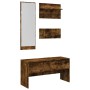 4-piece entryway furniture set made of smoked oak engineered wood by , Benches for halls and storage - Ref: Foro24-847923, Pr...