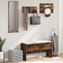 4-piece entryway furniture set made of smoked oak engineered wood by , Benches for halls and storage - Ref: Foro24-847923, Pr...