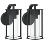 Outdoor wall lights 2 units stainless steel black by , Outdoor lighting - Ref: Foro24-4006259, Price: 46,55 €, Discount: %