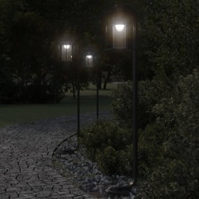 Outdoor floor lamps 3 pcs stainless steel black 100 cm by , Outdoor lighting - Ref: Foro24-4006348, Price: 108,68 €, Discount: %