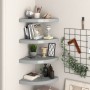 Corner floating shelves 4 pcs MDF gray 35x35x3.8 cm by vidaXL, Shelves and shelves - Ref: Foro24-323924, Price: 60,98 €, Disc...