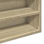 Vitrina de madera de ingeniería roble Sonoma 100x15x58 cm de , Estantes y estanterías - Ref: Foro24-847928, Precio: 53,88 €, ...