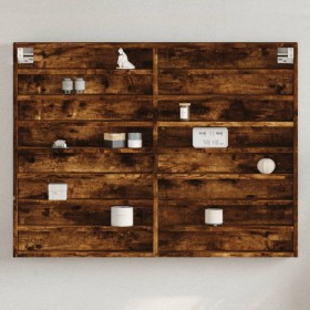 Engineered smoked oak wood display case 100x8.5x75 cm by , Shelves and shelves - Ref: Foro24-847937, Price: 53,30 €, Discount: %