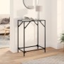 Mesa consola con superficie de vidrio negro acero 60x35x81 cm de , Mesas consola - Ref: Foro24-846017, Precio: 48,99 €, Descu...