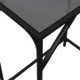 Mesa consola con superficie de vidrio negro acero 60x35x81 cm de , Mesas consola - Ref: Foro24-846017, Precio: 48,99 €, Descu...