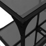 Console table with black glass surface and steel frame 98x30x81 cm by , console tables - Ref: Foro24-846029, Price: 92,79 €, ...