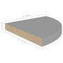 Corner floating shelves 4 pcs MDF gray 35x35x3.8 cm by vidaXL, Shelves and shelves - Ref: Foro24-323924, Price: 60,98 €, Disc...