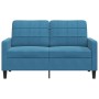 Sofá de 2 plazas terciopelo azul 120 cm de , Sofás - Ref: Foro24-4007623, Precio: 210,98 €, Descuento: %