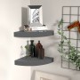 Floating wall shelf 2 units glossy gray MDF 25x25x3.8 cm by vidaXL, Shelves and shelves - Ref: Foro24-323893, Price: 23,63 €,...