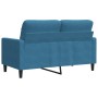 Zweiplätziges Sofa aus blauem Samt, 120 cm. von , Sofas - Ref: Foro24-4007623, Preis: 210,98 €, Rabatt: %