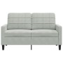 Light gray velvet 2-seater sofa, 120 cm by , Sofas - Ref: Foro24-4007614, Price: 213,69 €, Discount: %