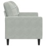 Light gray velvet 2-seater sofa, 120 cm by , Sofas - Ref: Foro24-4007614, Price: 213,69 €, Discount: %