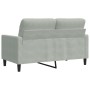 Zweiplätziges Samtsofa in hellem Grau, 120 cm. von , Sofas - Ref: Foro24-4007614, Preis: 213,69 €, Rabatt: %