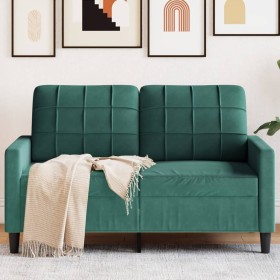 Dark green velvet 2-seater sofa, 120 cm by , Sofas - Ref: Foro24-4007616, Price: 211,25 €, Discount: %