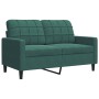 Sofá de 2 plazas de terciopelo verde oscuro 120 cm de , Sofás - Ref: Foro24-4007616, Precio: 210,98 €, Descuento: %