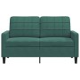 Sofá de 2 plazas de terciopelo verde oscuro 120 cm de , Sofás - Ref: Foro24-4007616, Precio: 210,98 €, Descuento: %