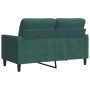 Sofá de 2 plazas de terciopelo verde oscuro 120 cm de , Sofás - Ref: Foro24-4007616, Precio: 211,25 €, Descuento: %