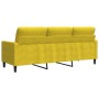 Sofá de 3 plazas terciopelo amarillo 180 cm de , Sofás - Ref: Foro24-4007640, Precio: 275,21 €, Descuento: %