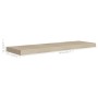 Estante flotante de pared MDF roble 90x23,5x3,8 cm de vidaXL, Estantes y estanterías - Ref: Foro24-323880, Precio: 27,33 €, D...