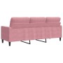 Sofá de 3 plazas terciopelo rosa 180 cm de , Sofás - Ref: Foro24-4007637, Precio: 286,96 €, Descuento: %