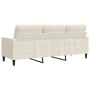 3-seater cream velvet sofa, 180 cm by , Sofas - Ref: Foro24-4007642, Price: 279,11 €, Discount: %