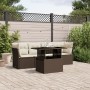 Garten-Essgruppe, 5-teilig, mit braunen Kunststoff-Rattan-Kissen. von , Gartensets - Ref: Foro24-3266353, Preis: 366,58 €, Ra...