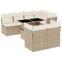 Garden sofa set with 8 pieces of synthetic beige rattan and cushions. by , Garden sets - Ref: Foro24-3266408, Price: 704,38 €...