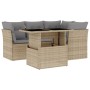 Gartensofa-Set mit 5-teiligen Kissen aus synthetischem Rattan in Beige. von , Gartensets - Ref: Foro24-3266559, Preis: 385,30...