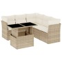 Gartensofa-Set mit 6-teiligen Kissen aus synthetischem Rattan in Beige. von , Gartensets - Ref: Foro24-3266578, Preis: 563,30...