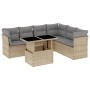 Set sofás de jardín 7 piezas y cojines ratán sintético beige de , Conjuntos de jardín - Ref: Foro24-3266609, Precio: 520,72 €...