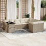 Gartensofa-Set mit 10-teiligen beigen Kissen aus synthetischem Rattan. von , Gartensets - Ref: Foro24-3266848, Preis: 795,78 ...