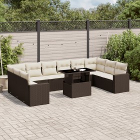 Gartensofagarnitur 11-teilig mit Kissen aus braunem Kunststoffrattan von , Gartensets - Ref: Foro24-3267523, Preis: 787,99 €,...