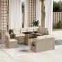 Set de sofás de jardín 9 pzas con cojines ratán sintético beige de , Conjuntos de jardín - Ref: Foro24-3268038, Precio: 787,4...